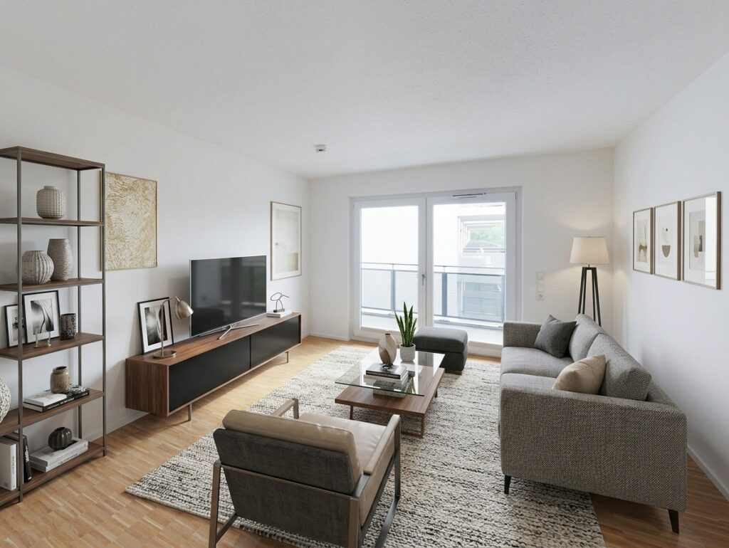Modern geschnittene 2-Zimmer-Wohnung mit Balkon und offener Küche - Foto 1