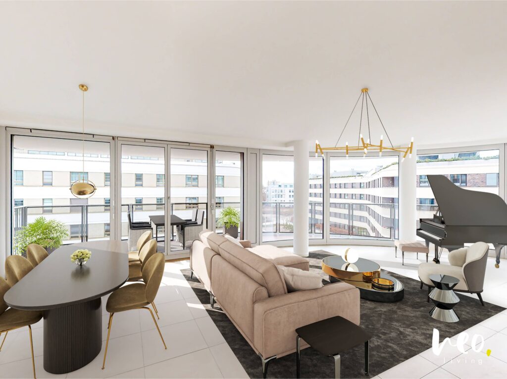 Exklusive 4-Zimmer-Wohnung mit großer Fensterfront - Foto 1