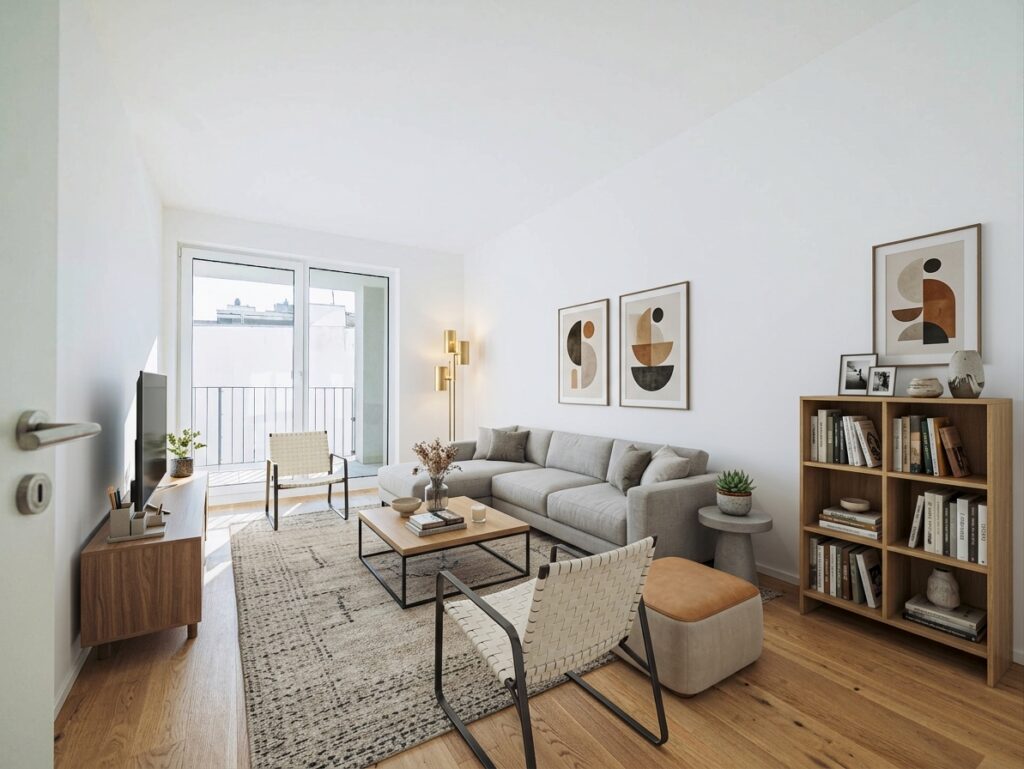 Elegante Neubau-Wohnung: 4-Zimmer mit zwei Balkonen und stilvoller Einbauküche - Photo 1