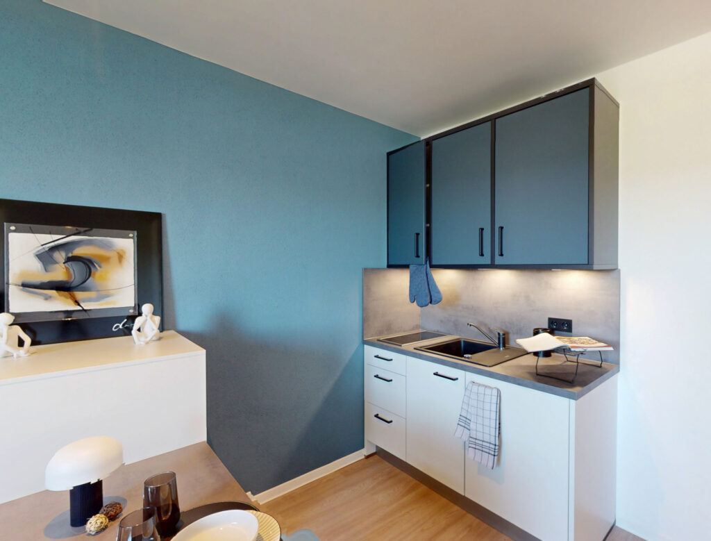 1 Monat mietfrei! Smartes 1-Zimmer-Apartment für Studierende im Quartillion Wiesbaden - Photo 2