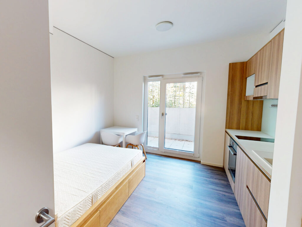 Möbliertes Mikroapartment mit Terrasse im Neubauquartier Rosenstein Mitte - Photo 4