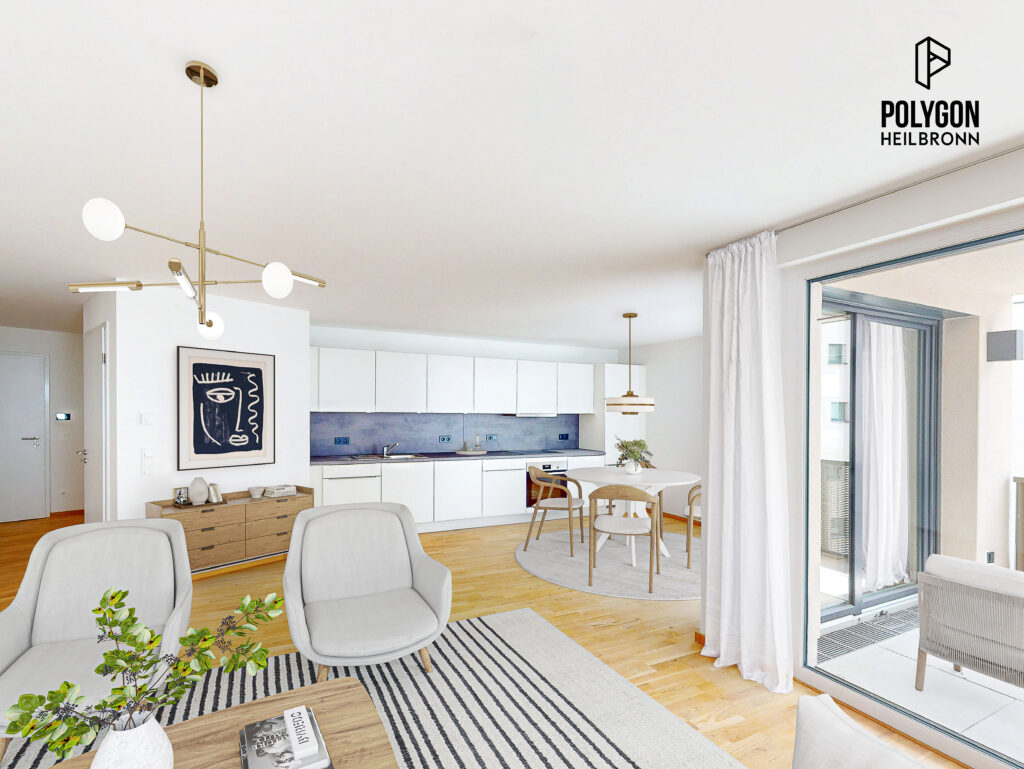 WG-taugliche 3-Zimmer-Wohnung mit EBK und Süd-Westloggia - Foto 2